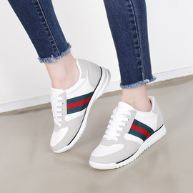 [GIRLS GOOB] Women's Lace Up Casual Comfort Sneakers, Classic Fashion Shoes, Jogging Shoes, Synthetic Leather + Suede - Made in KOREA